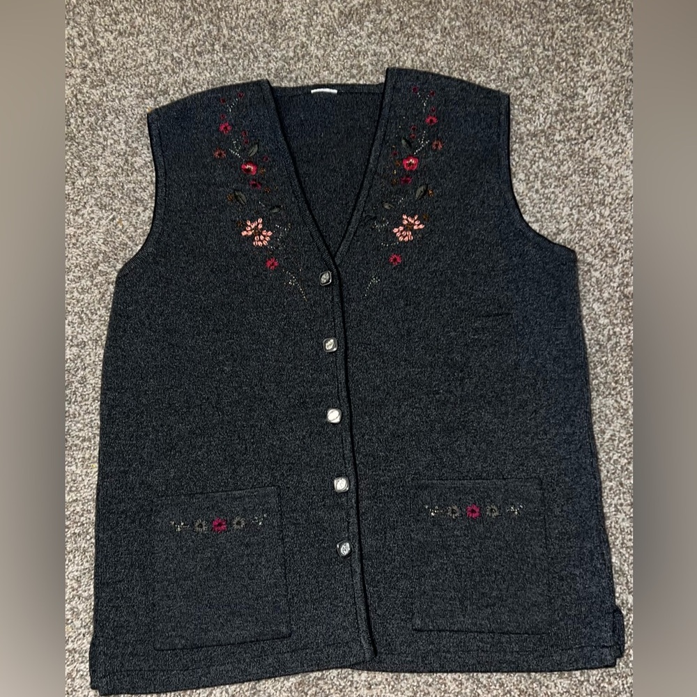 Vintage Cotton Embroidered Vest